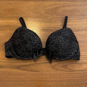 Aerie Emma Lace Sequin Push-Up Bra 34B